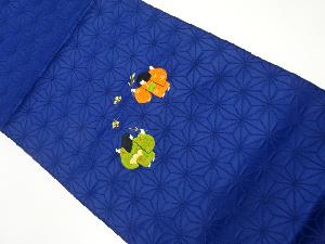 リサイクル　童女・麻の葉模様刺繍名古屋帯